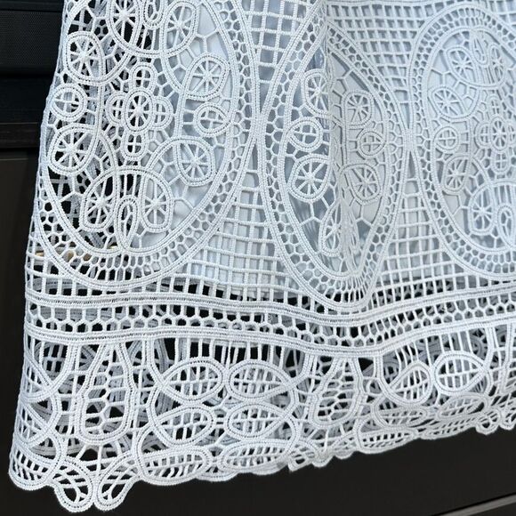 Bardot Light Blue Versailles Lace Dress Size 10 - Picture 4 of 14